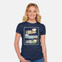 Snoopy Loves To Live And Laugh-Womens-Fitted-Tee-turborat14