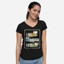 Snoopy Loves To Live And Laugh-Womens-V-Neck-Tee-turborat14