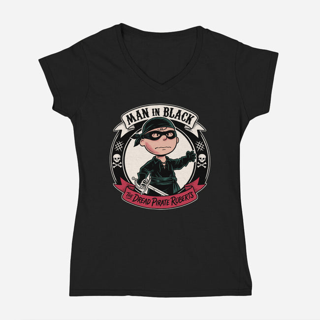 Nutty Pirate-Womens-V-Neck-Tee-P1yu5h