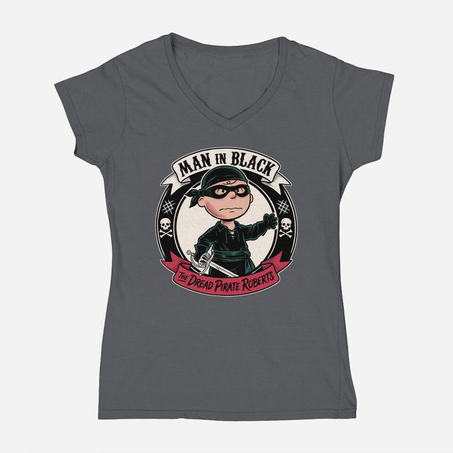 Nutty Pirate-Womens-V-Neck-Tee-P1yu5h