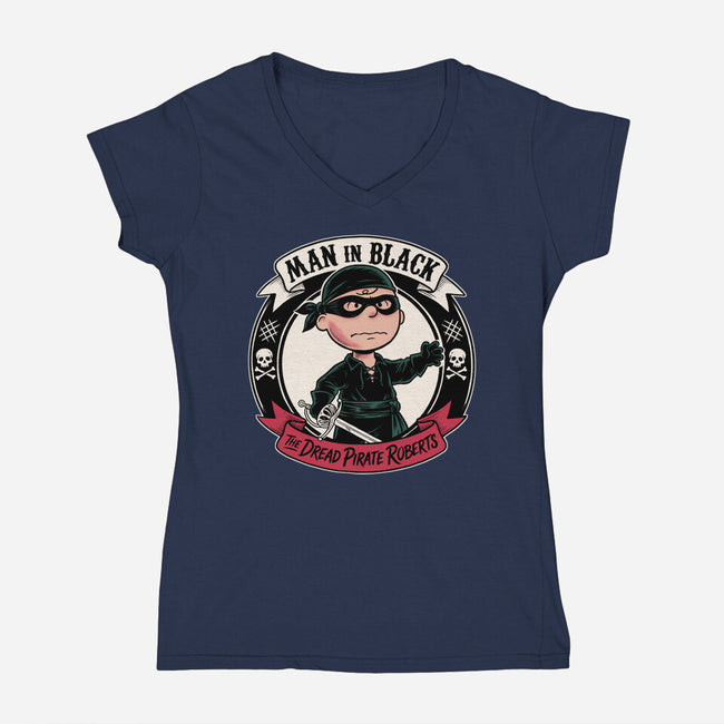 Nutty Pirate-Womens-V-Neck-Tee-P1yu5h