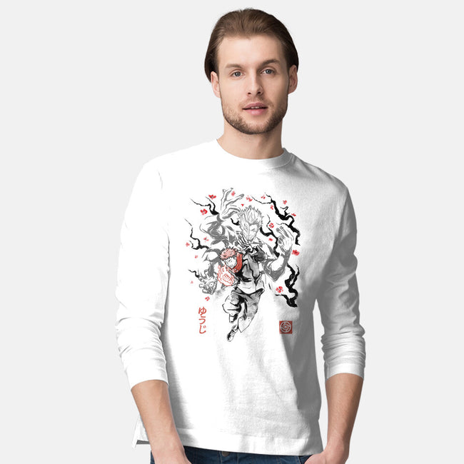 Vessel Of The Cursed King Sumi-e-Mens-Long Sleeved-Tee-Astrobot Invention