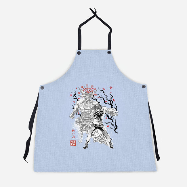 Summoner Of The Shikigami General Sumi-e-Unisex-Kitchen-Apron-Astrobot Invention
