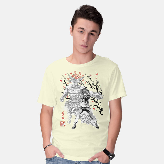Summoner Of The Shikigami General Sumi-e-Mens-Basic-Tee-Astrobot Invention