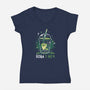 Boba T-Rex-Womens-V-Neck-Tee-Vallina84