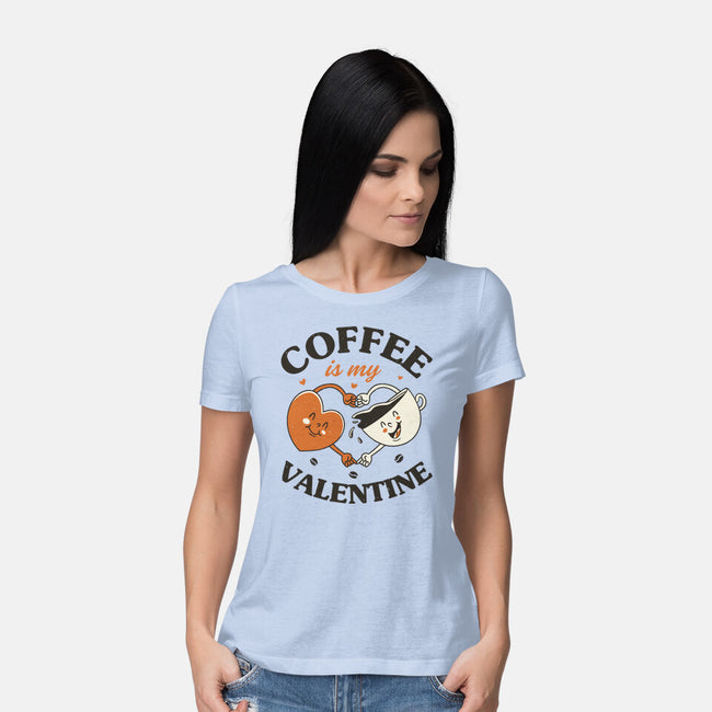 Coffee Is My Valentine-Womens-Basic-Tee-brunopires