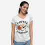 Coffee Is My Valentine-Womens-V-Neck-Tee-brunopires