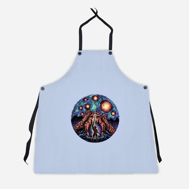 A Starry Universe-Unisex-Kitchen-Apron-glitchygorilla