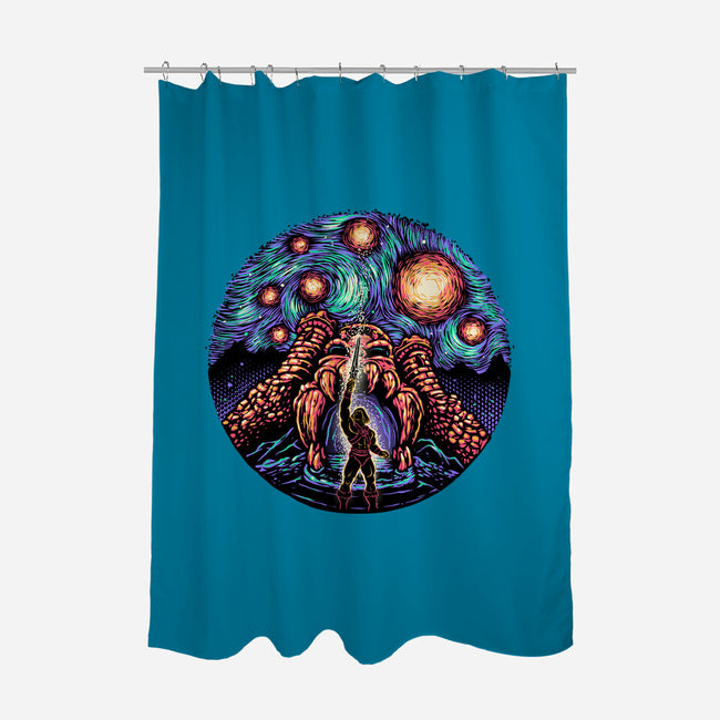 A Starry Universe-None-Polyester-Shower Curtain-glitchygorilla