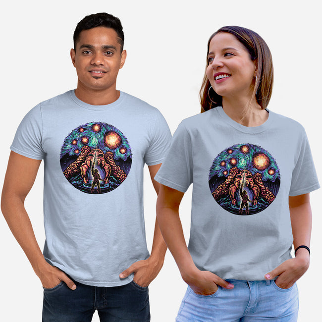 A Starry Universe-Unisex-Basic-Tee-glitchygorilla