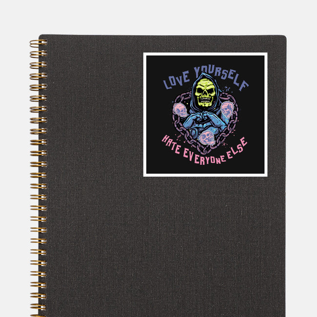 Love Yourself Hate Everyone Else-None-Glossy-Sticker-glitchygorilla
