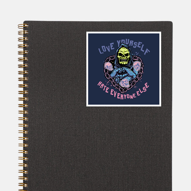 Love Yourself Hate Everyone Else-None-Glossy-Sticker-glitchygorilla