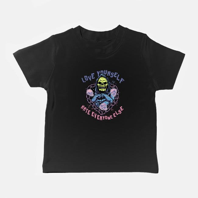 Love Yourself Hate Everyone Else-Baby-Basic-Tee-glitchygorilla