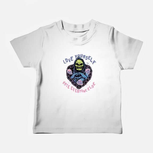 Love Yourself Hate Everyone Else-Baby-Basic-Tee-glitchygorilla