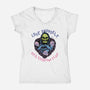 Love Yourself Hate Everyone Else-Womens-V-Neck-Tee-glitchygorilla