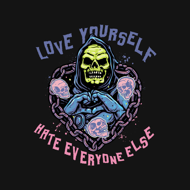 Love Yourself Hate Everyone Else-Mens-Basic-Tee-glitchygorilla