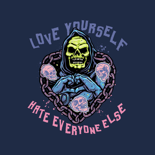 Love Yourself Hate Everyone Else-Mens-Basic-Tee-glitchygorilla