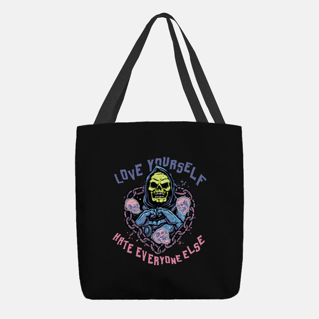 Love Yourself Hate Everyone Else-None-Basic Tote-Bag-glitchygorilla