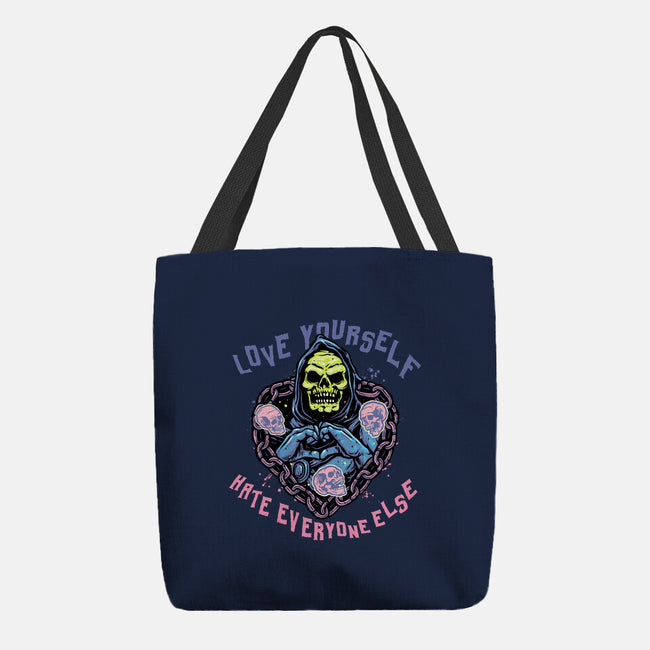 Love Yourself Hate Everyone Else-None-Basic Tote-Bag-glitchygorilla
