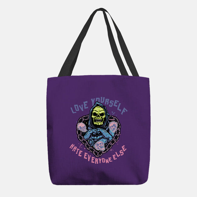 Love Yourself Hate Everyone Else-None-Basic Tote-Bag-glitchygorilla