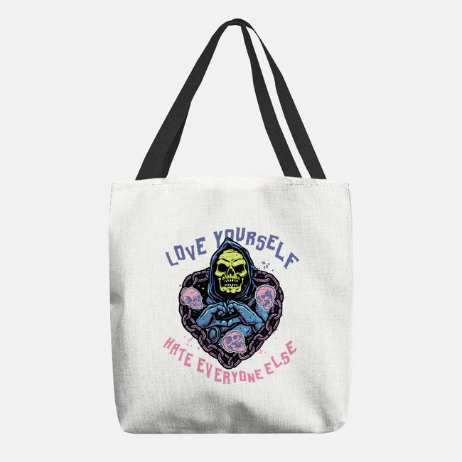 Love Yourself Hate Everyone Else-None-Basic Tote-Bag-glitchygorilla