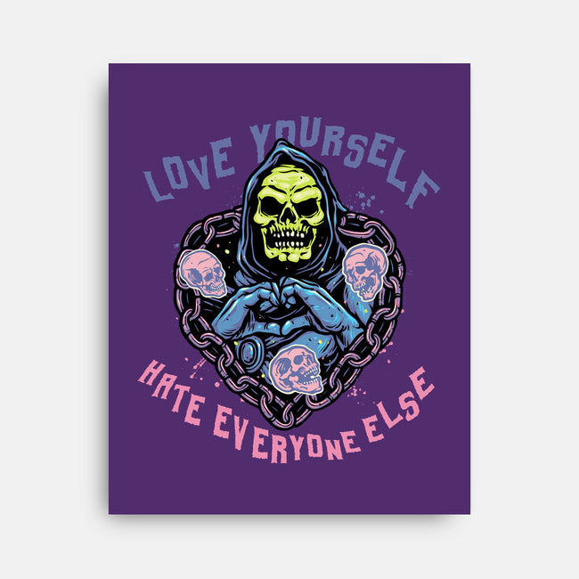Love Yourself Hate Everyone Else-None-Stretched-Canvas-glitchygorilla