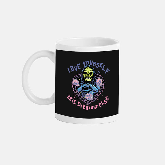 Love Yourself Hate Everyone Else-None-Mug-Drinkware-glitchygorilla