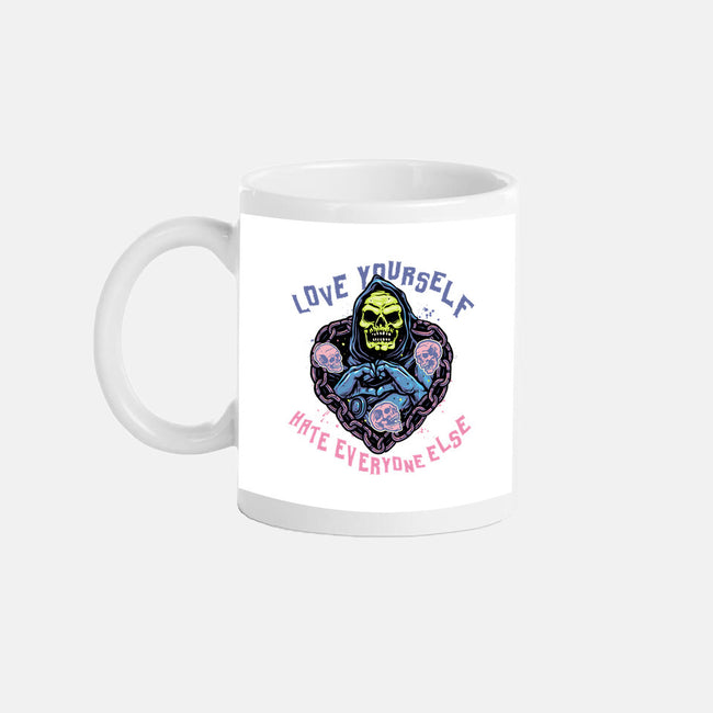 Love Yourself Hate Everyone Else-None-Mug-Drinkware-glitchygorilla