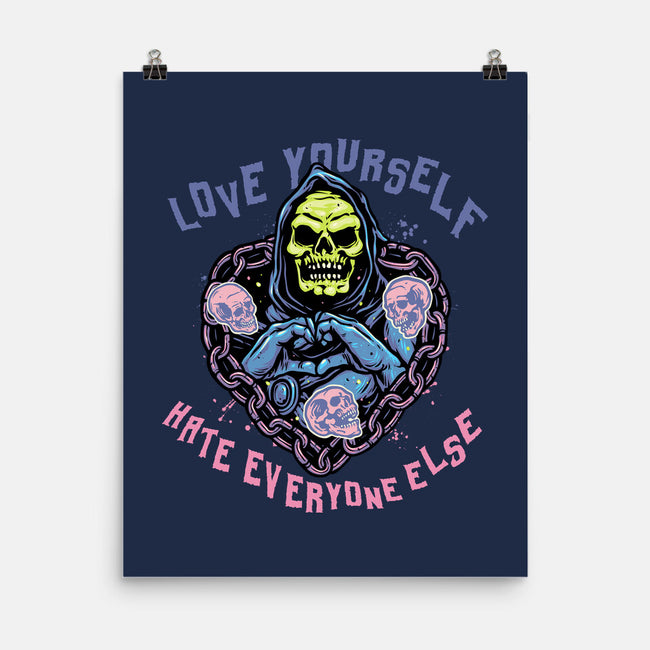 Love Yourself Hate Everyone Else-None-Matte-Poster-glitchygorilla