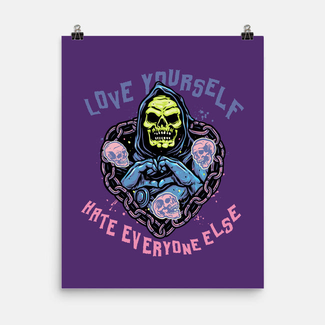 Love Yourself Hate Everyone Else-None-Matte-Poster-glitchygorilla