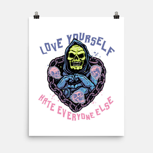 Love Yourself Hate Everyone Else-None-Matte-Poster-glitchygorilla