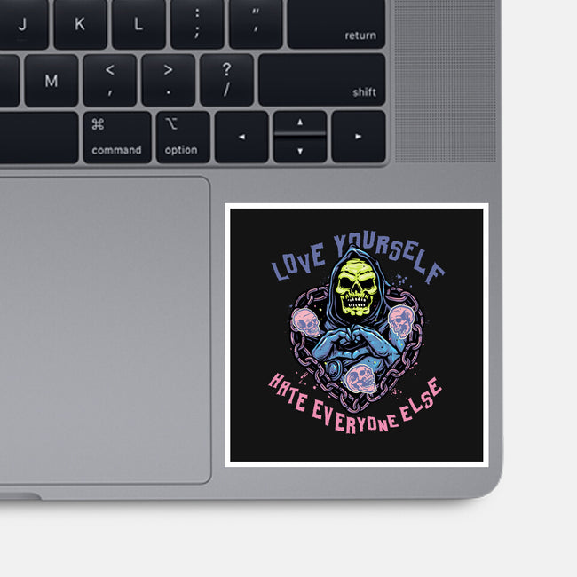 Love Yourself Hate Everyone Else-None-Glossy-Sticker-glitchygorilla