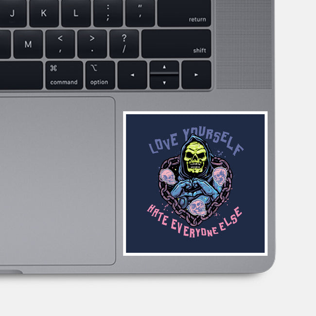 Love Yourself Hate Everyone Else-None-Glossy-Sticker-glitchygorilla