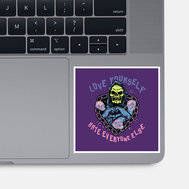 Love Yourself Hate Everyone Else-None-Glossy-Sticker-glitchygorilla
