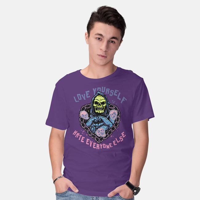 Love Yourself Hate Everyone Else-Mens-Basic-Tee-glitchygorilla