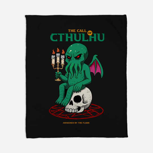 Awakening Of Cthulhu-None-Fleece-Blanket-hirolabs