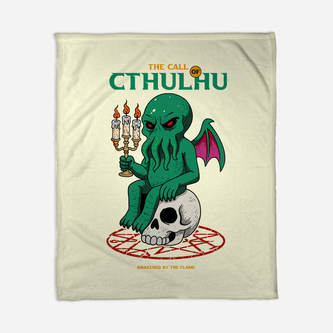 Awakening Of Cthulhu-None-Fleece-Blanket-hirolabs