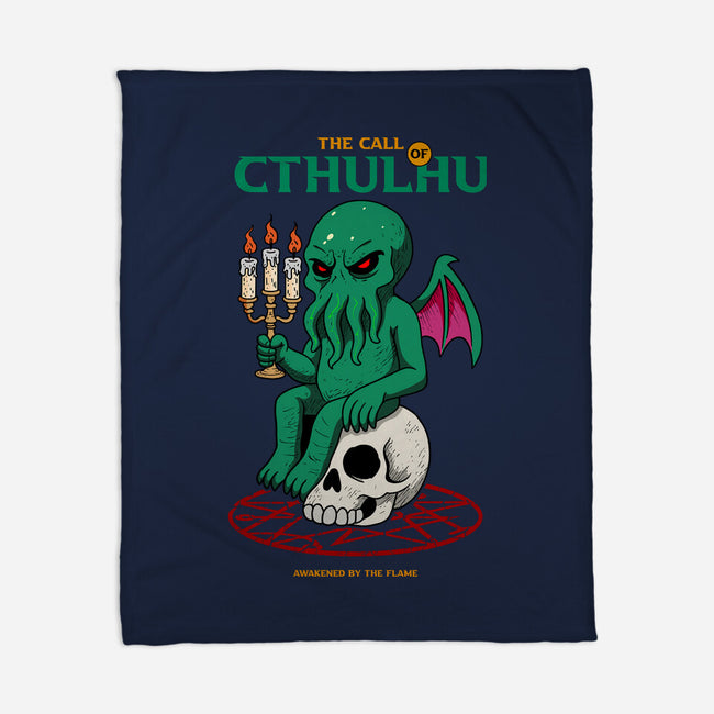 Awakening Of Cthulhu-None-Fleece-Blanket-hirolabs