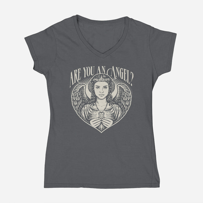 You're An Angel-Womens-V-Neck-Tee-Wheels