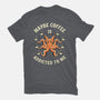 Maybe Coffee Is Addicted To Me-Womens-Fitted-Tee-brunopires