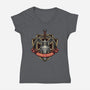 The Sword Of Power-Womens-V-Neck-Tee-glitchygorilla