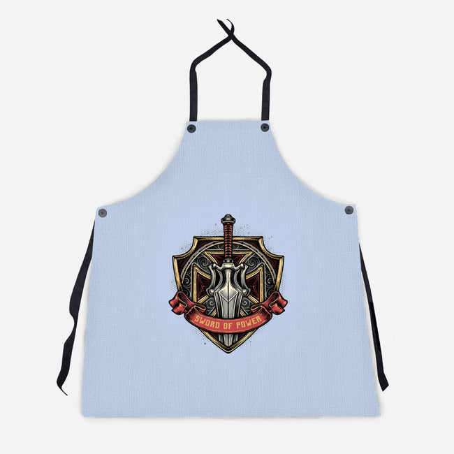 The Sword Of Power-Unisex-Kitchen-Apron-glitchygorilla