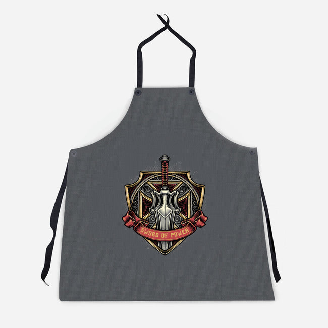 The Sword Of Power-Unisex-Kitchen-Apron-glitchygorilla