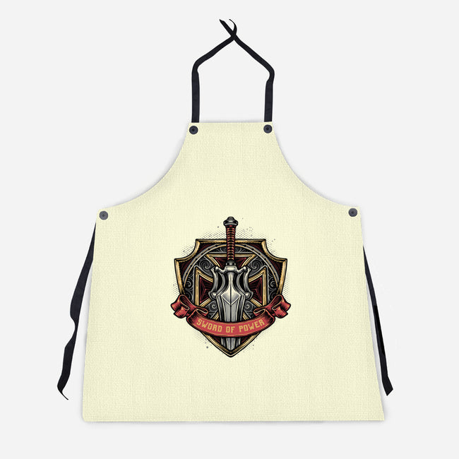 The Sword Of Power-Unisex-Kitchen-Apron-glitchygorilla