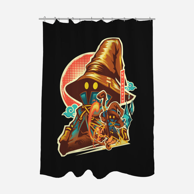Black Mage Hero-None-Polyester-Shower Curtain-hypertwenty