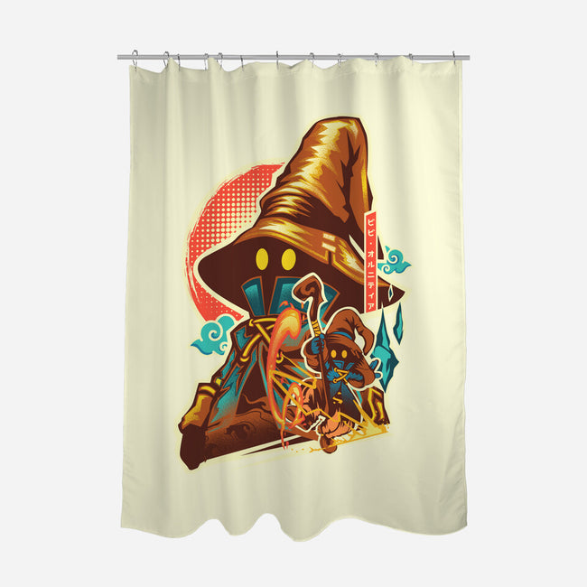 Black Mage Hero-None-Polyester-Shower Curtain-hypertwenty