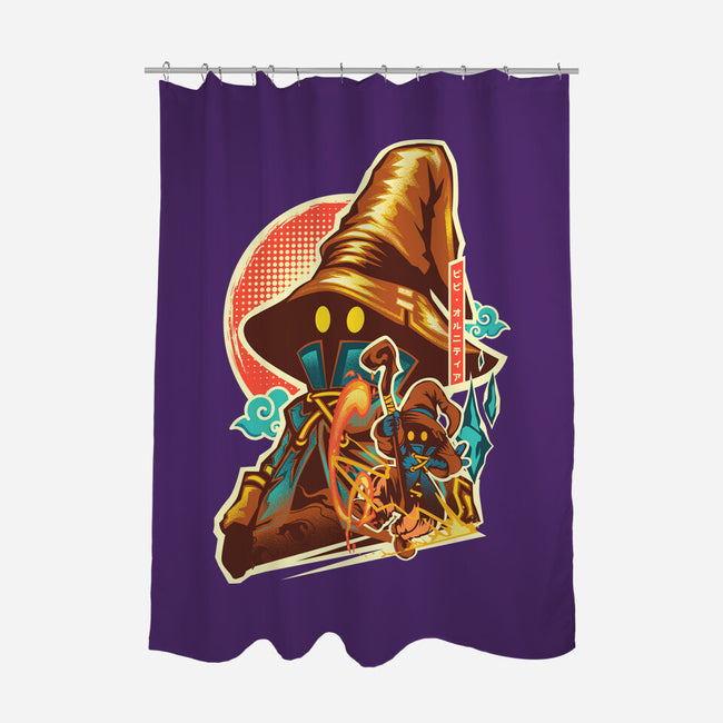 Black Mage Hero-None-Polyester-Shower Curtain-hypertwenty