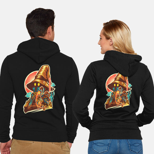 Black Mage Hero-Unisex-Zip-Up-Sweatshirt-hypertwenty
