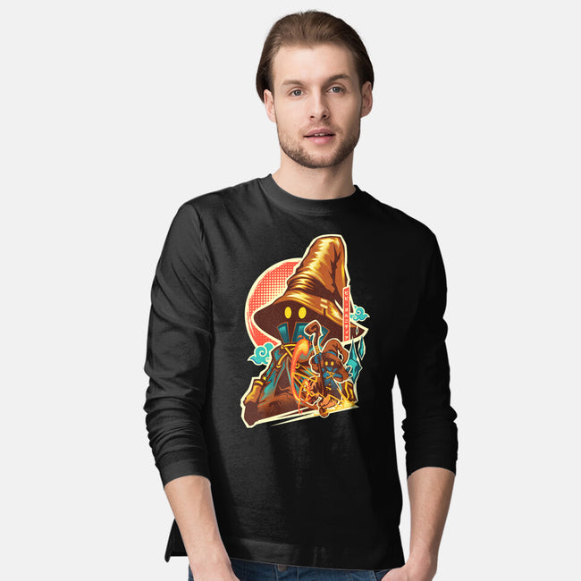Black Mage Hero-Mens-Long Sleeved-Tee-hypertwenty
