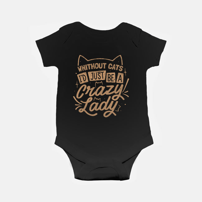 Crazy Lady Without Cats-Baby-Basic-Onesie-koalastudio
